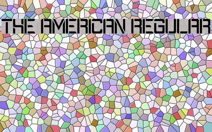 The American Regular Font examples