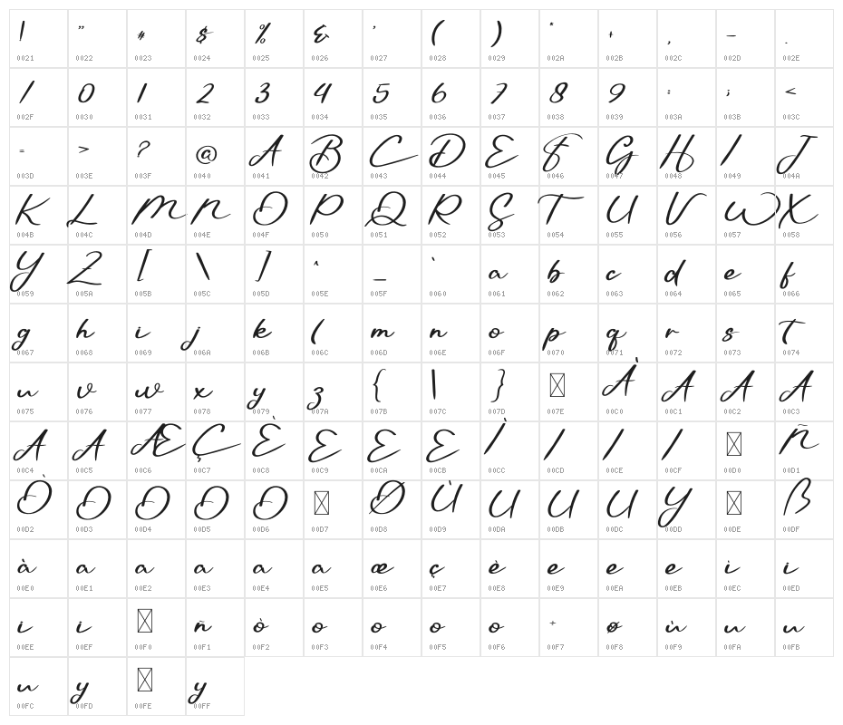 The Amsterdam Character Map