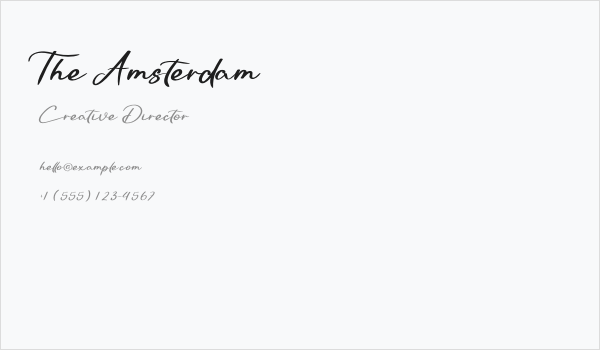 The Amsterdam Business Card