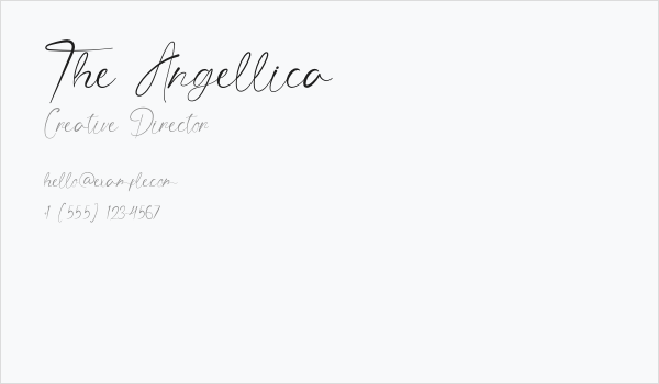 The Angellica Business Card