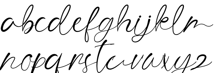 The Angellica Font LOWERCASE