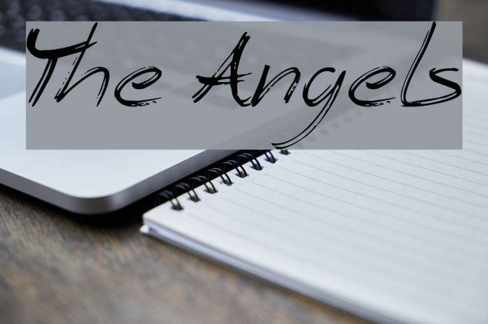 The Angels Font examples