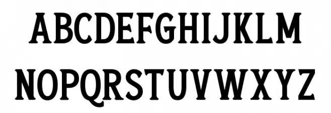 The Antique Schriftart Kleinbuchstaben
