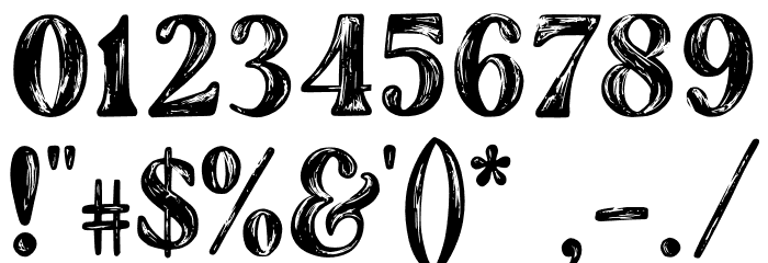 The Artisan Marker Serif Regular Font OTHER CHARS