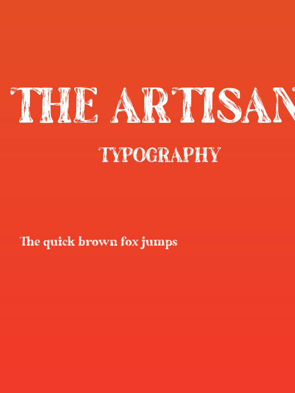 The Artisan Marker Serif Regular Poster
