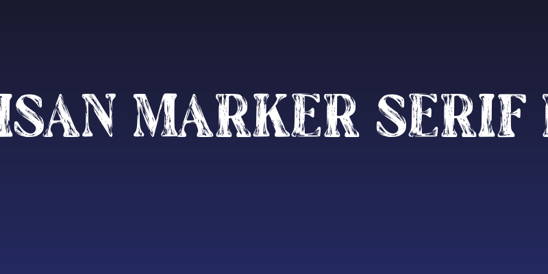 The Artisan Marker Serif Regular Social Header