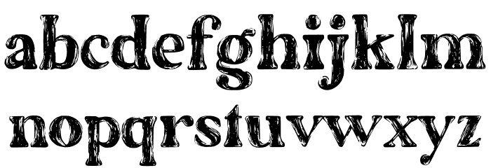 The Artisan Marker Serif Regular Font LOWERCASE
