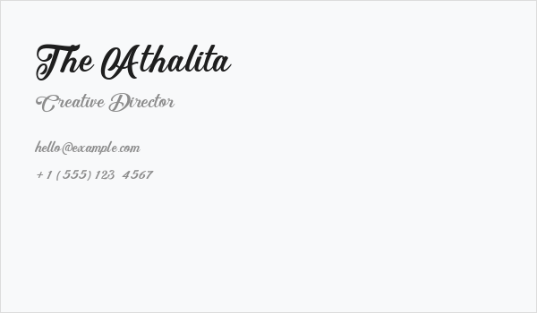 The Athalita Business Card