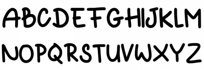 The August Schriftart Groß