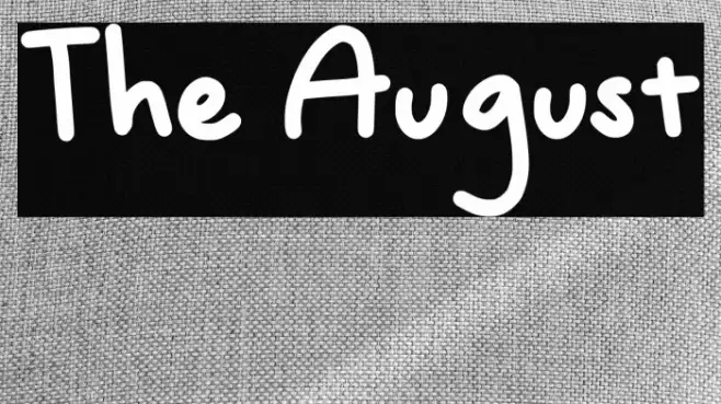 The August Font examples