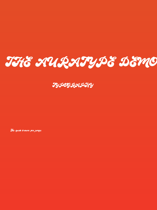 The Auratype DEMO Regular Poster