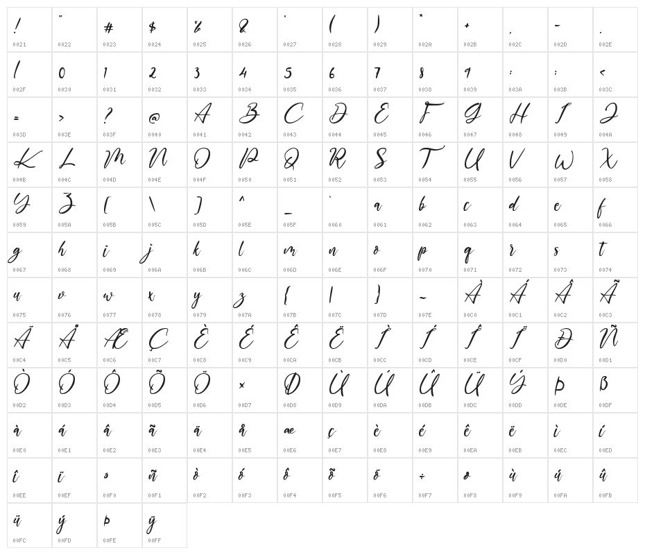 The Austin Character Map