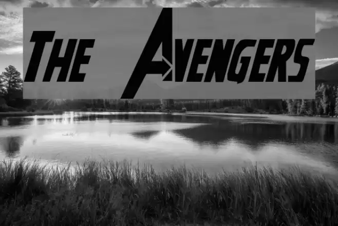 The Avengers Шрифта examples