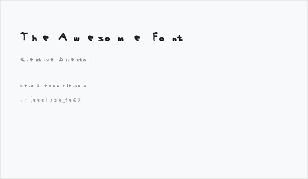 The Awesome Font Business Card