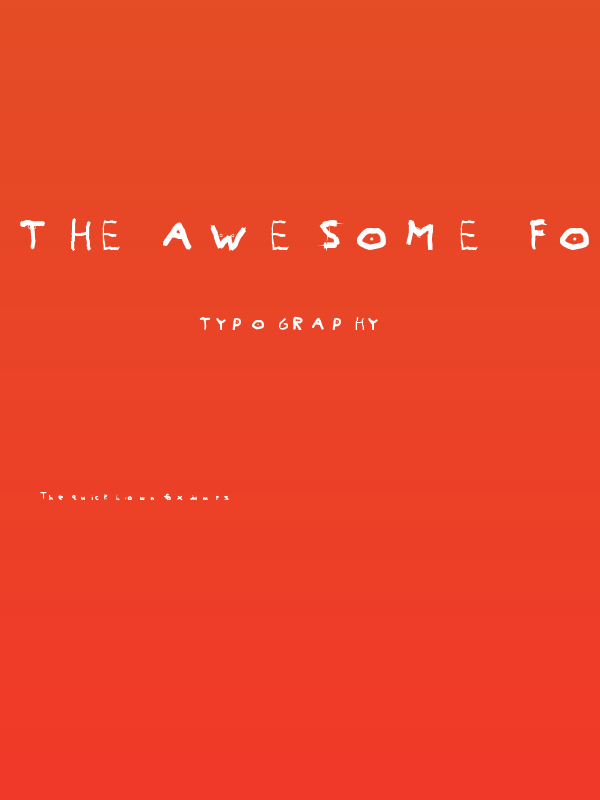 The Awesome Font Poster