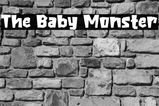 The Baby Monster Font examples