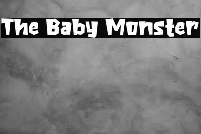 The Baby Monster Font examples