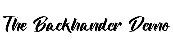 The Backhander Demo  フリーフォントのダウンロード