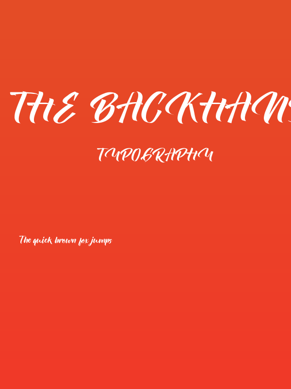 The Backhander Demo Poster