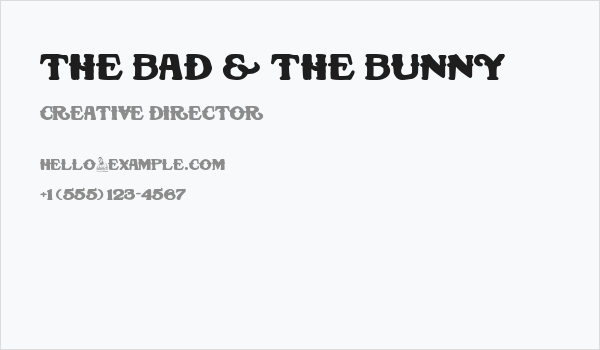 The Bad & The Bunny Business Card