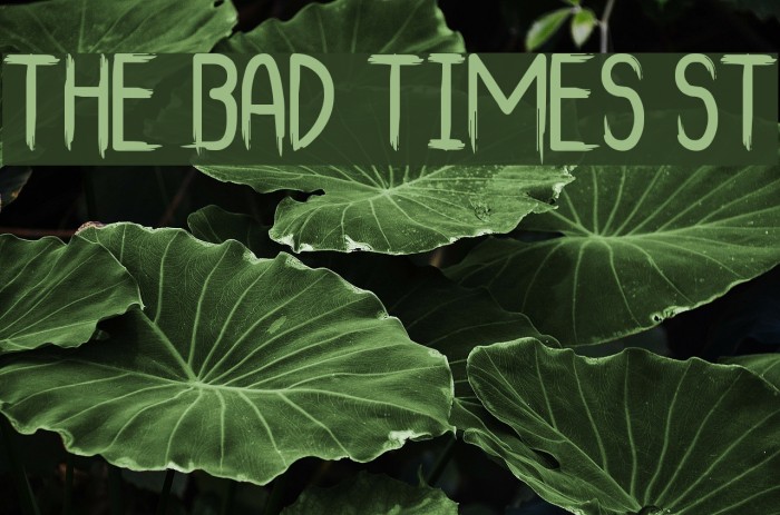 The Bad Times St Font examples