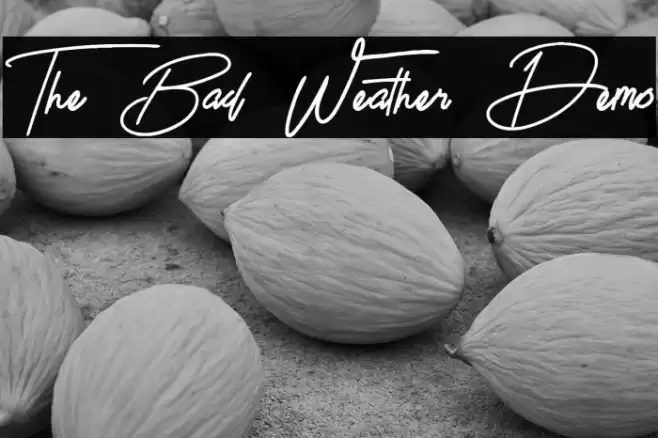 The Bad Weather Demo Font examples