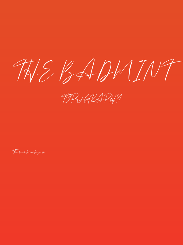 The Badmint Poster