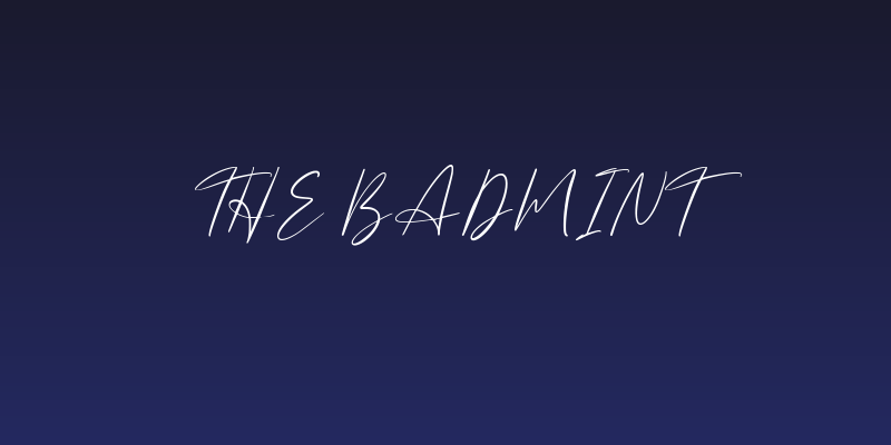 The Badmint Social Header