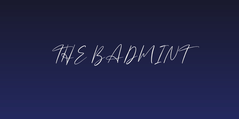 The Badmint Social Header