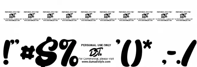 The Bambank Script Font OTHER CHARS