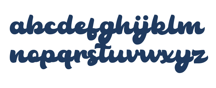 The Bambank Script Lowercase