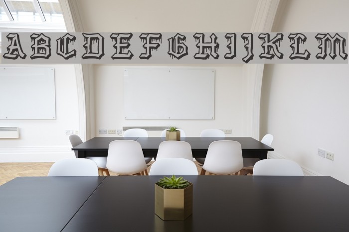The Barrio Caps Font examples