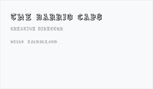 The Barrio Caps Business Card