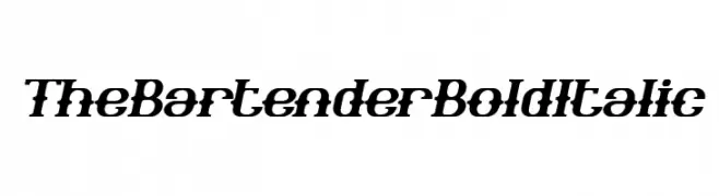 The Bartender Bold Italic  font caratteri gratis