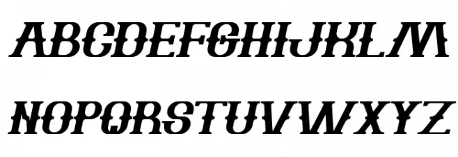 The Bartender Bold Italic 字体 大写