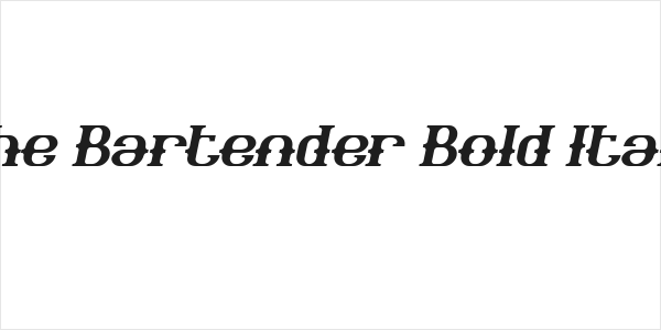 The Bartender Bold Italic Logo