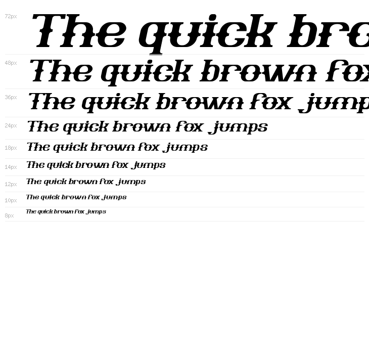 The Bartender Bold Italic Waterfall