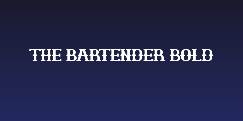 The Bartender Bold Social Header