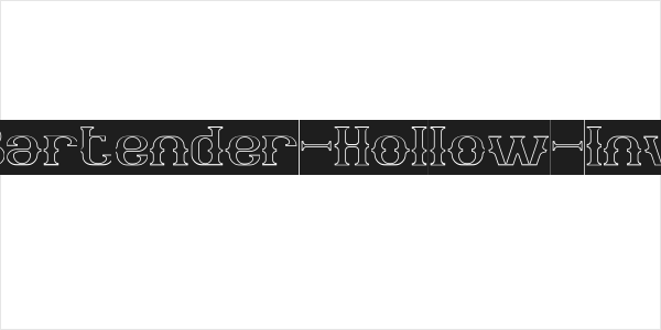 The Bartender-Hollow-Inverse Logo