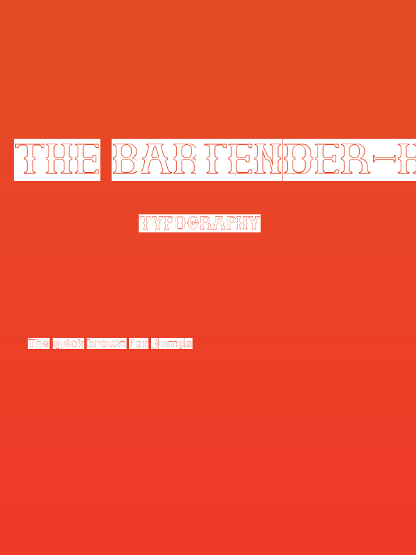 The Bartender-Hollow-Inverse Poster
