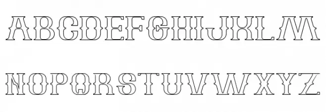The Bartender-Hollow Font UPPERCASE