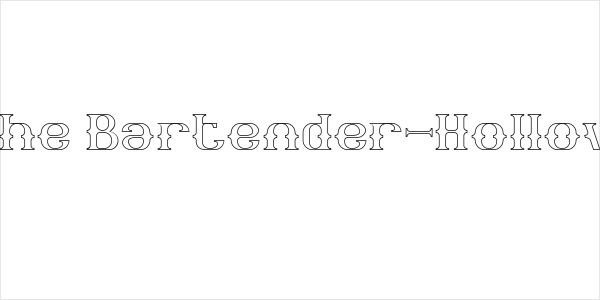 The Bartender-Hollow Logo