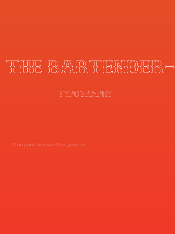The Bartender-Hollow Poster