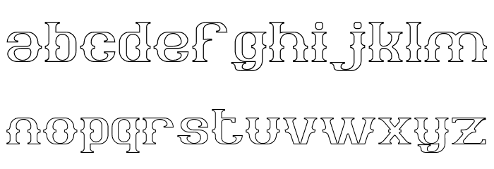 The Bartender-Hollow Font LOWERCASE