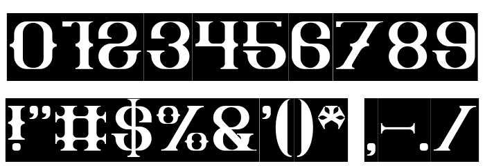 The Bartender-Inverse Font OTHER CHARS