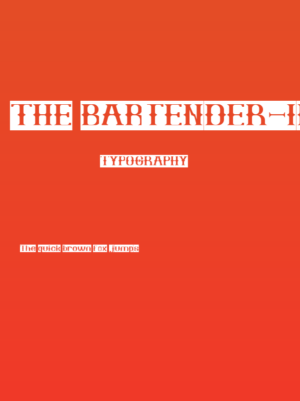 The Bartender-Inverse Poster