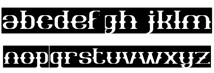 The Bartender-Inverse Font LOWERCASE