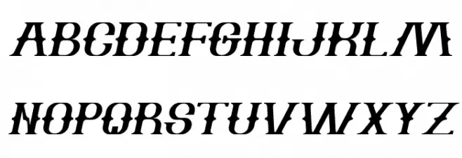 The Bartender Italic Schriftart Groß