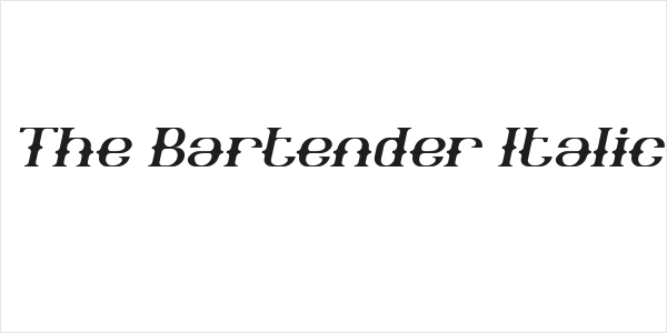 The Bartender Italic Logo