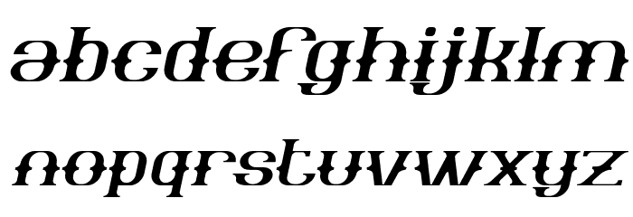 The Bartender Italic Font LOWERCASE